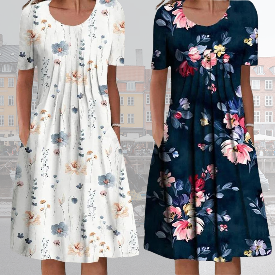 Abitino comodo con stampa floreale boho