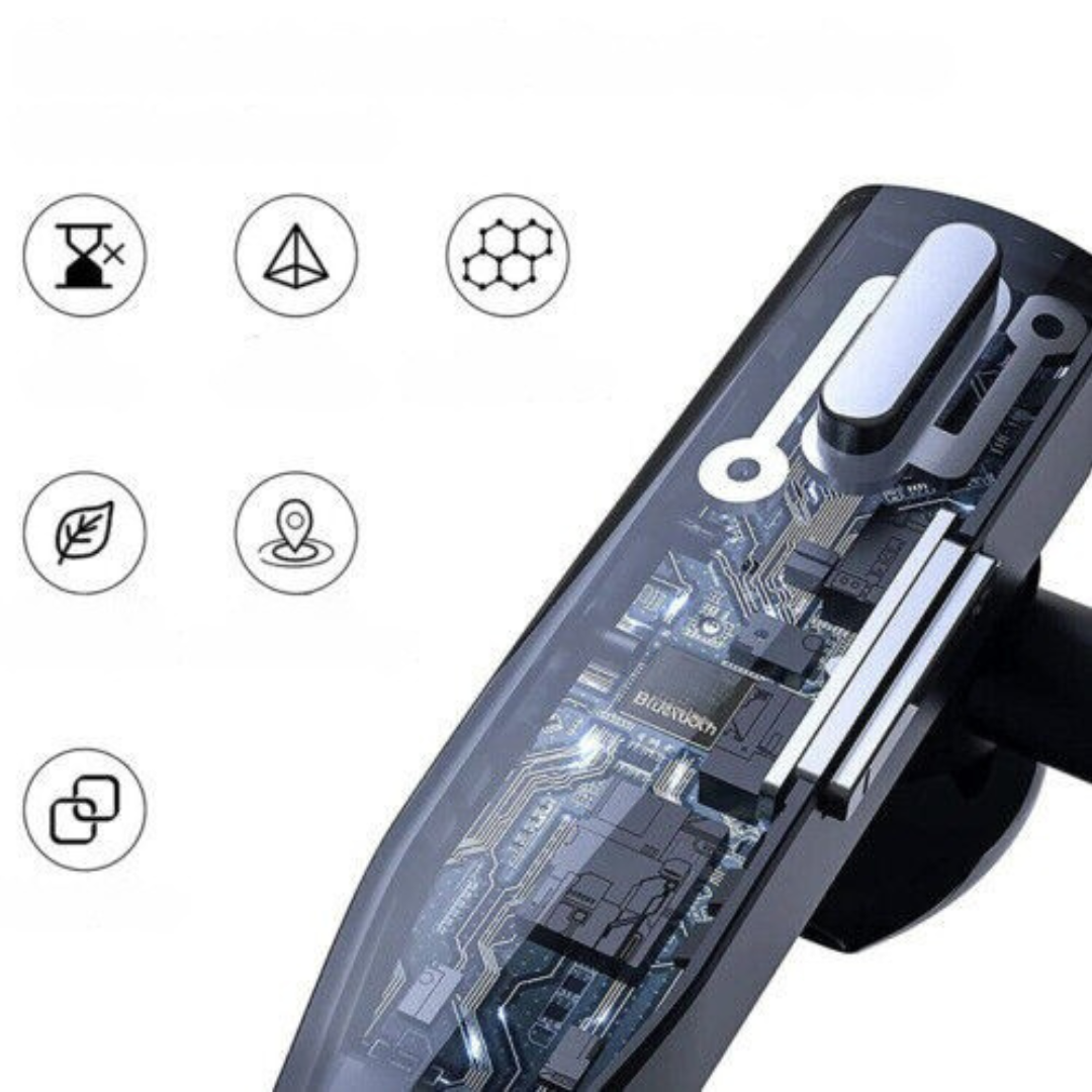 Auricolare Bluetooth Professionale con Cancellazione del Rumore e Design Ergonomico