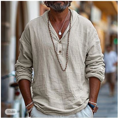 Camicia Casual da Uomo a Maniche Lunghe