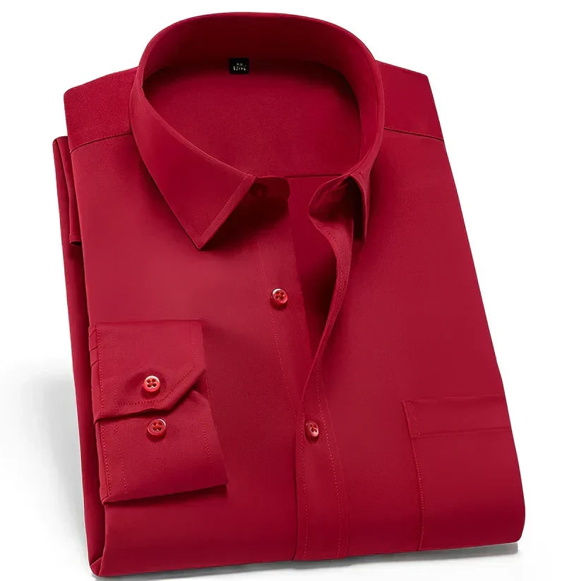 Camicia da Uomo Comoda Stretch Anti-Piega Vestibilità Modern Fit
