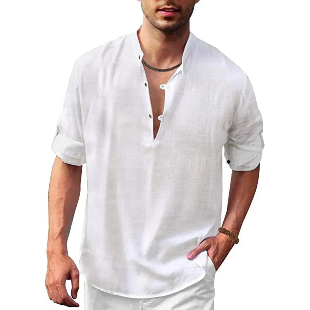 Camicia da uomo traspirante e strutturata con bottoni