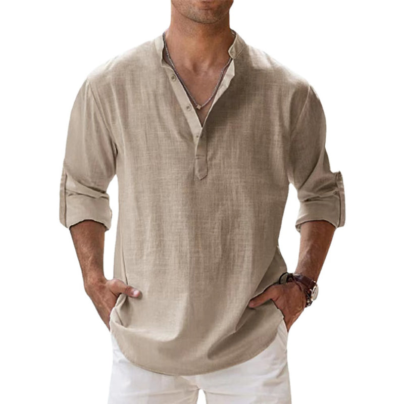 Camicia Henley da Uomo - Camicia Estiva Leggera per il Massimo Comfort