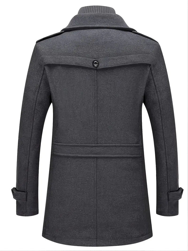 Cappotto Corto da Uomo in Stile Militare Doppio Petto