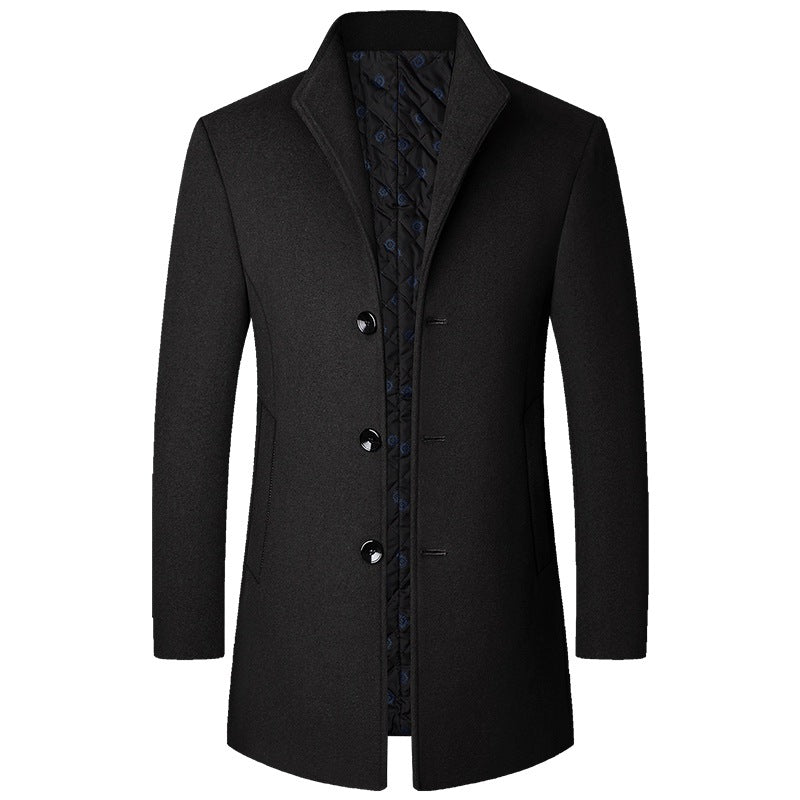 Cappotto Elegante in Tessuto Lussuoso e Imbottito