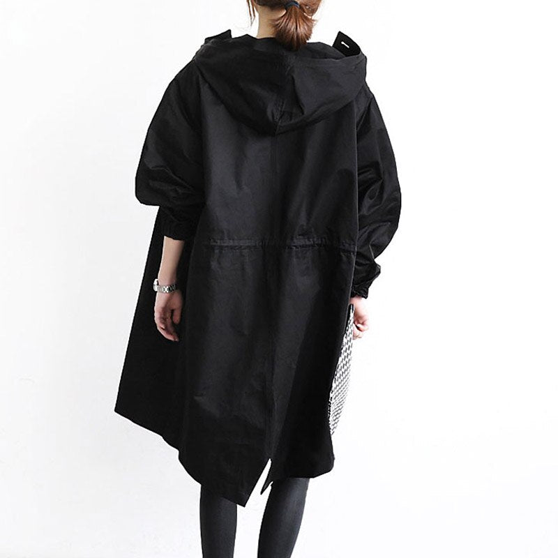 Cappotto lungo da donna con cappuccio