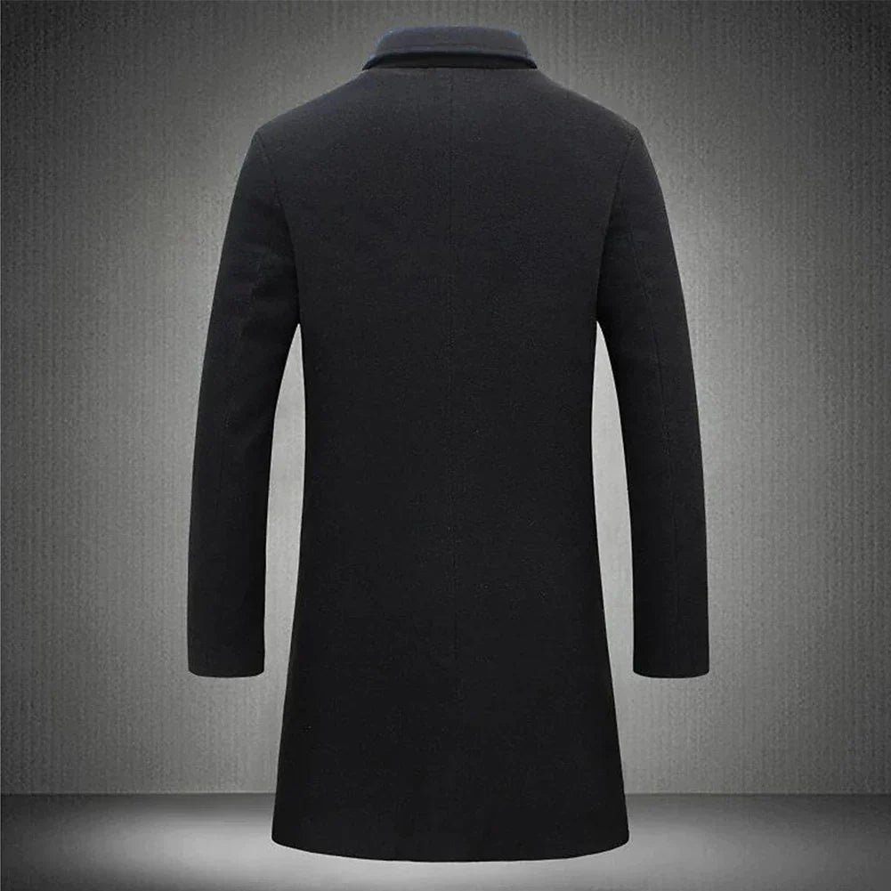 Cappotto Lungo da Uomo con Revers