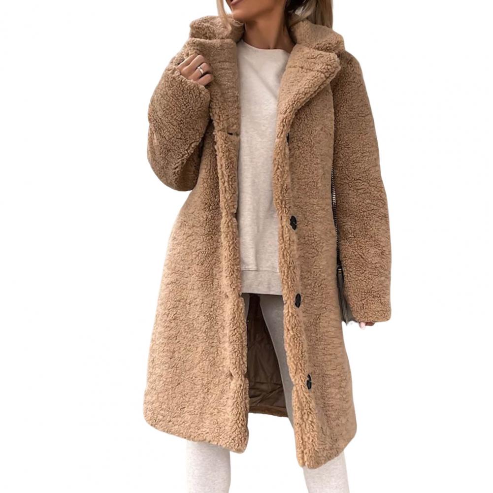 Cappotto lungo invernale Teddy da donna