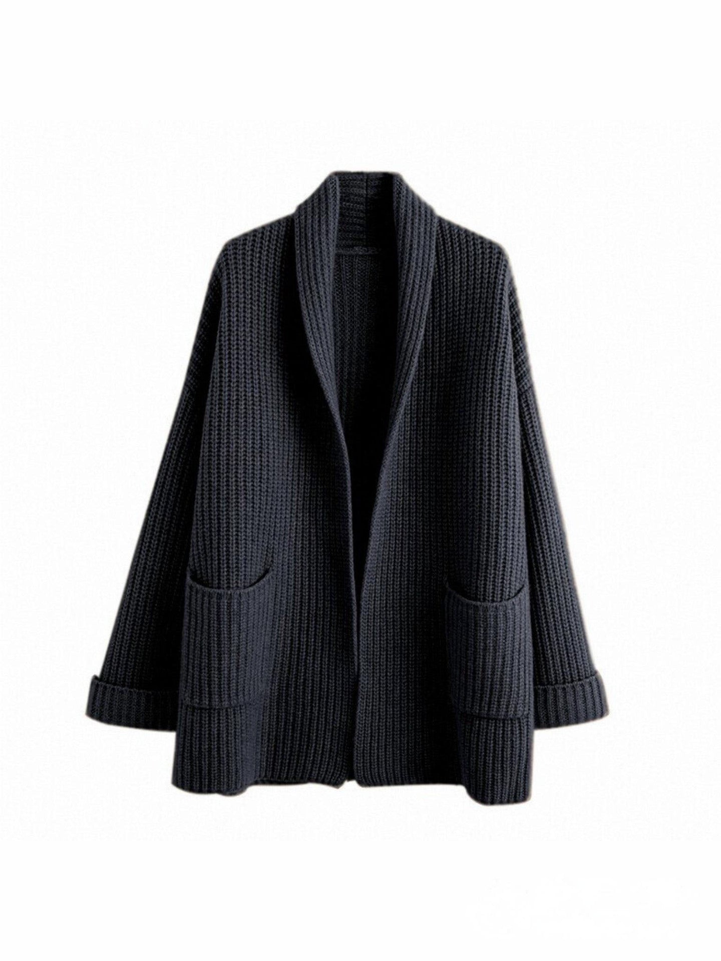 Cardigan aperto in maglia oversized da donna