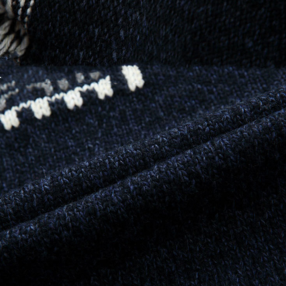 Cardigan da uomo con zip intera e fantasia