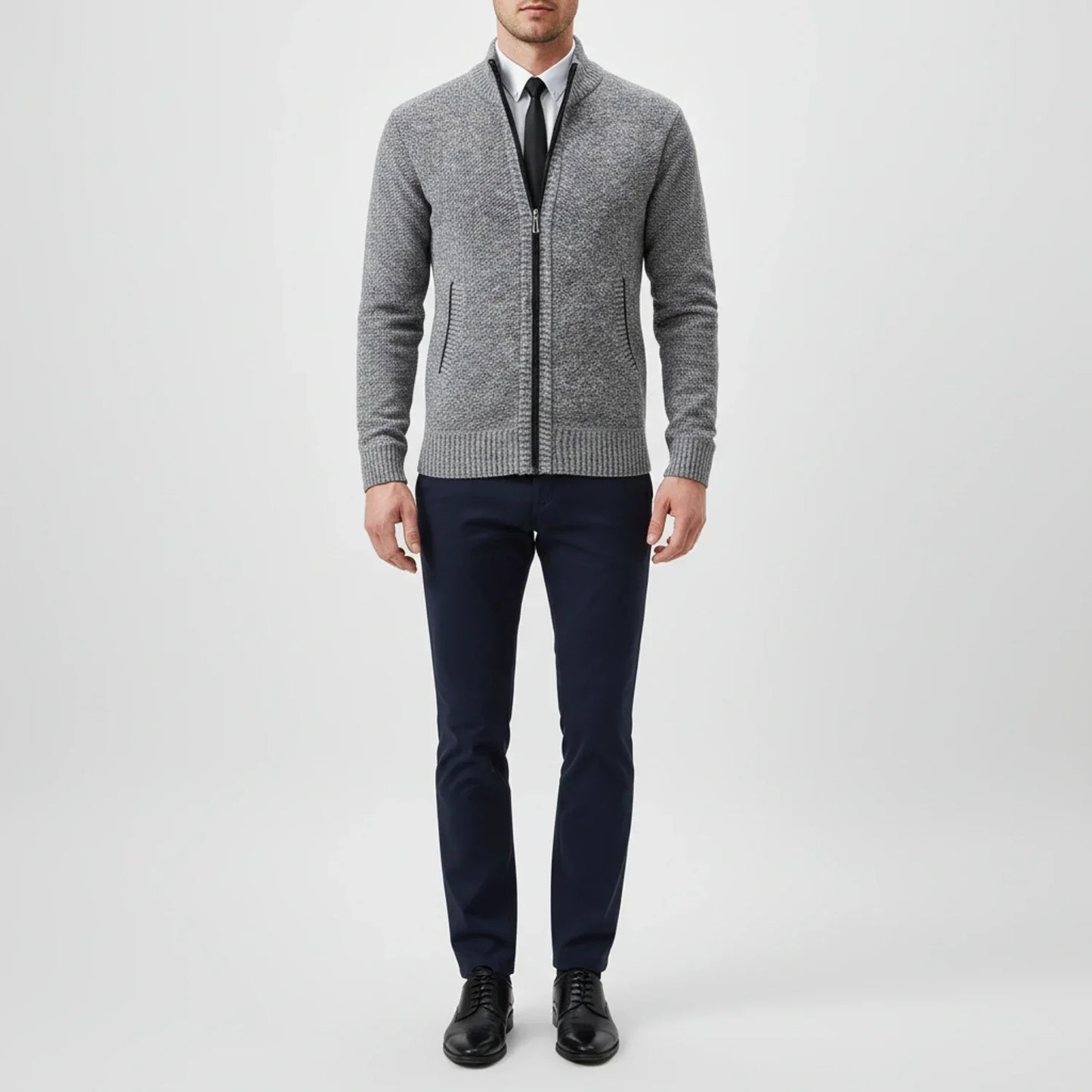 Cardigan in Maglia da Uomo con Zip