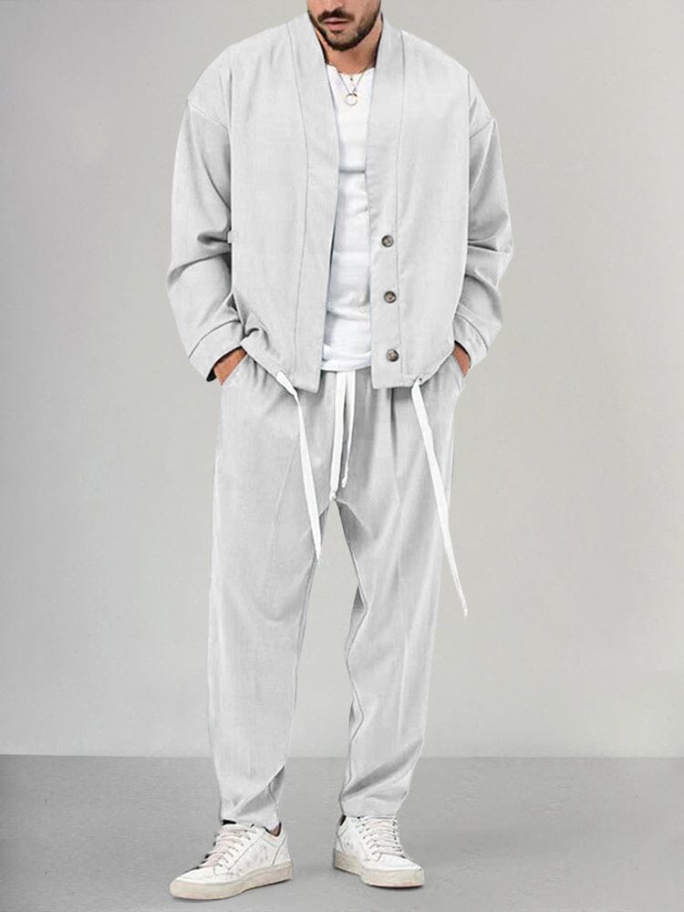 Completo da uomo due pezzi con pantaloni dal taglio morbido