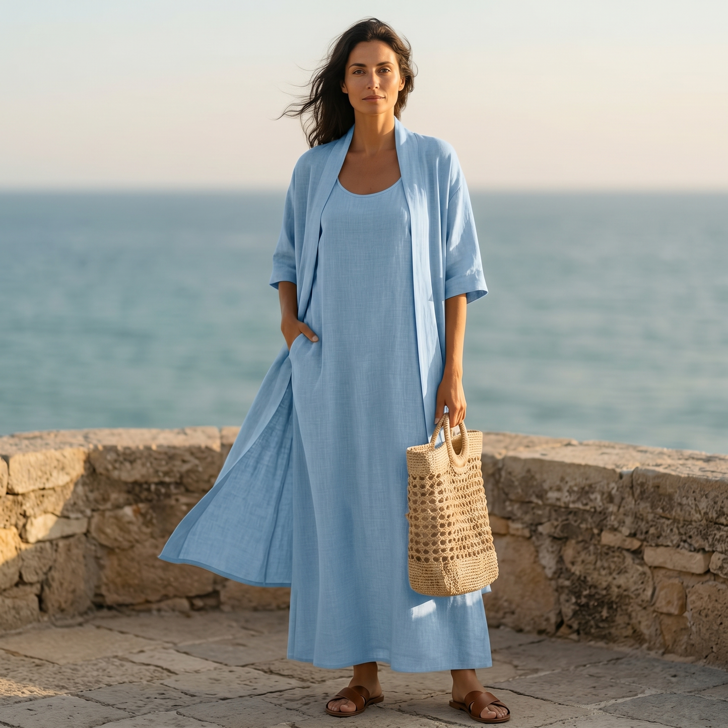 Completo due pezzi da donna con spolverino