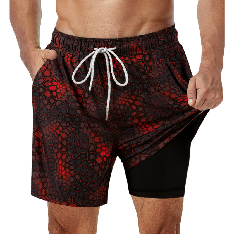 Costume da Bagno a Pantaloncino da Uomo 2 in 1