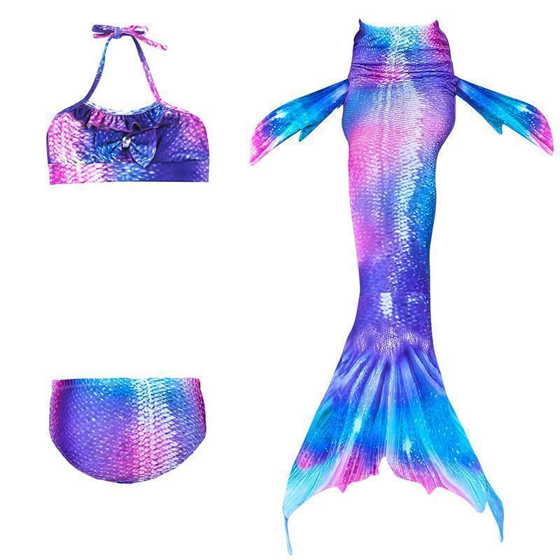 Costume da Bagno da Sirena per Bambini - Set Bikini da Principessa