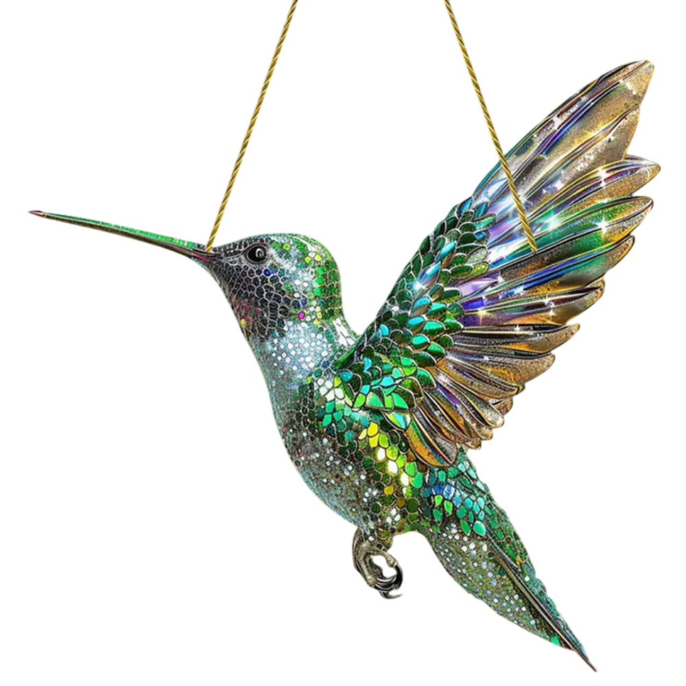 Decorazione Sospesa per Finestra e Parete a Forma di Colibrì (Acchiappasole)