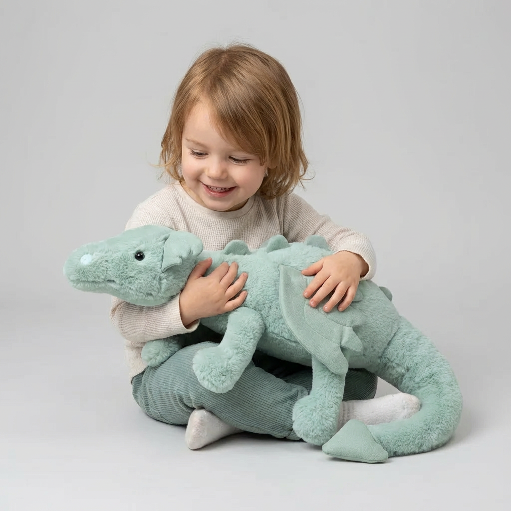 Drago di Peluche per Bambini con Ali
