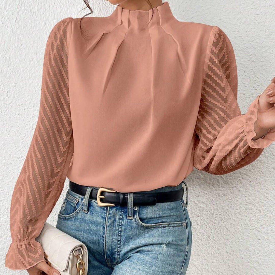 Elegante blusa da donna a maniche lunghe