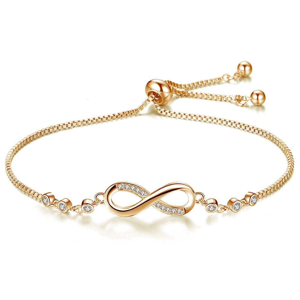 Elegante bracciale con simbolo dell'infinito