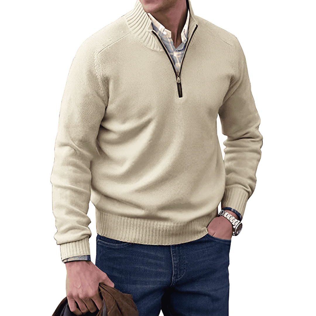 Elegante maglione con zip