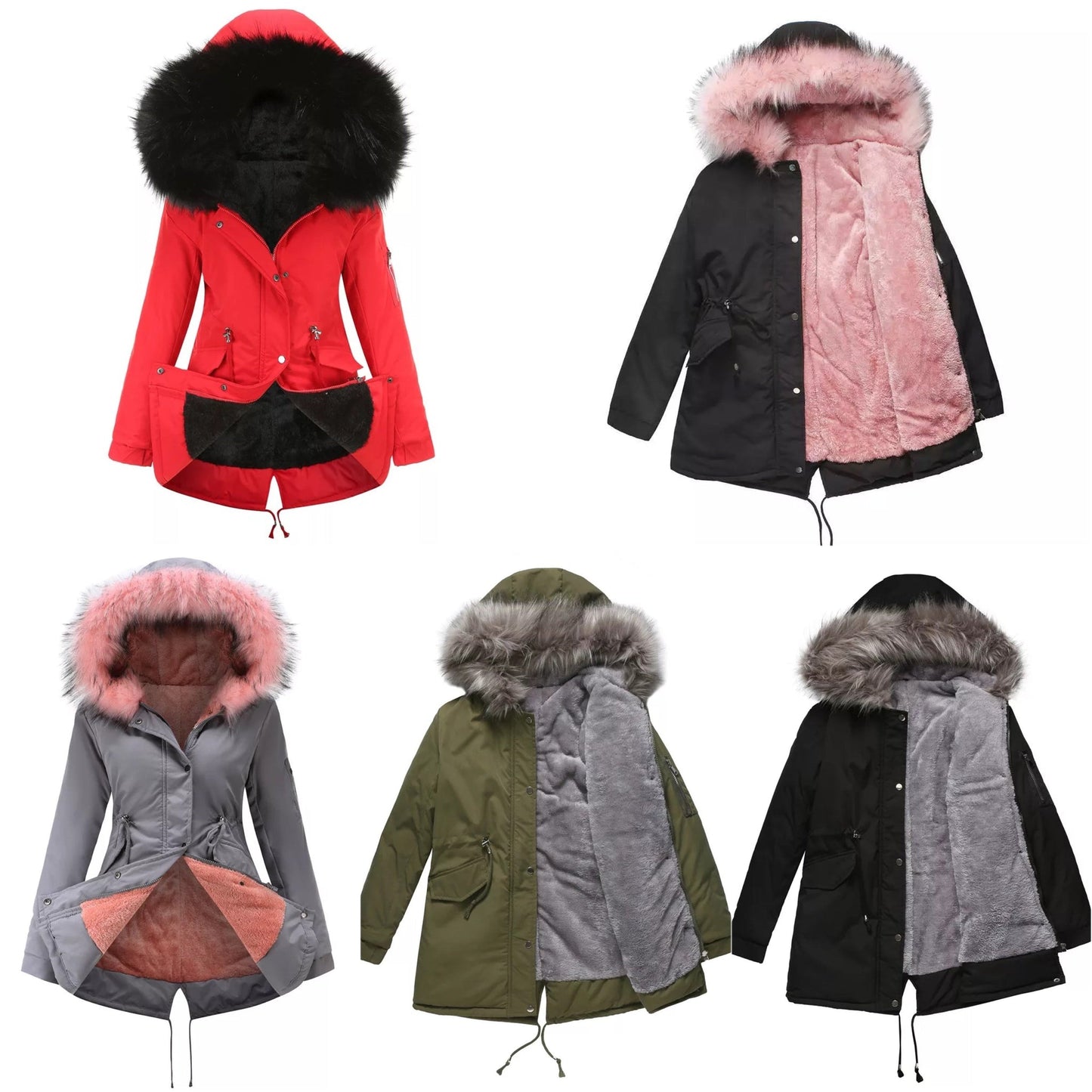 Elegante Parka Invernale con Pratiche Tasche