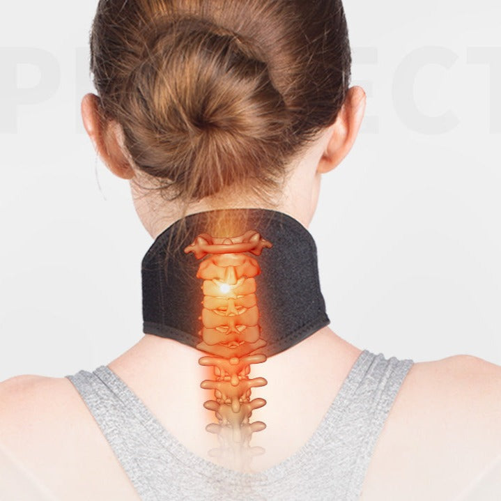 Fascia cervicale magnetica auto-riscaldante