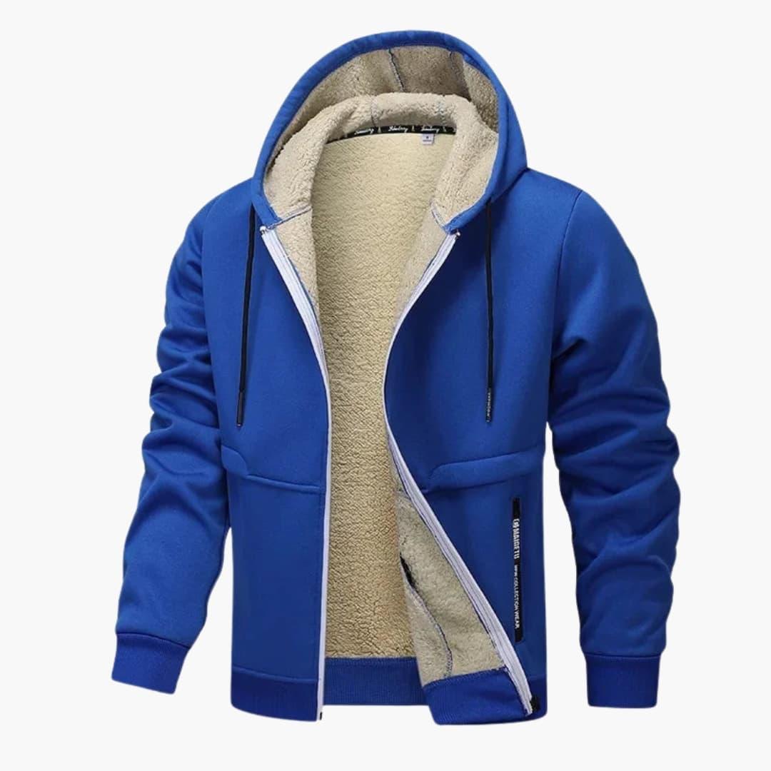 Giacca da Uomo in Fleece con Zip e Maniche Lunghe