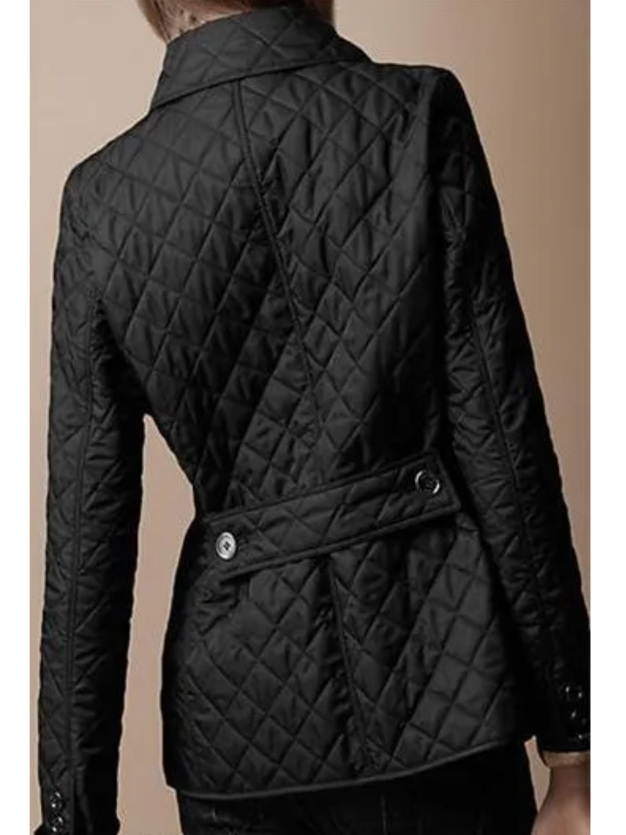 Giacca trapuntata casual con colletto risvoltato