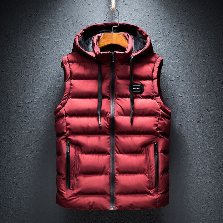 Gilet da Uomo Caldo con Cappuccio