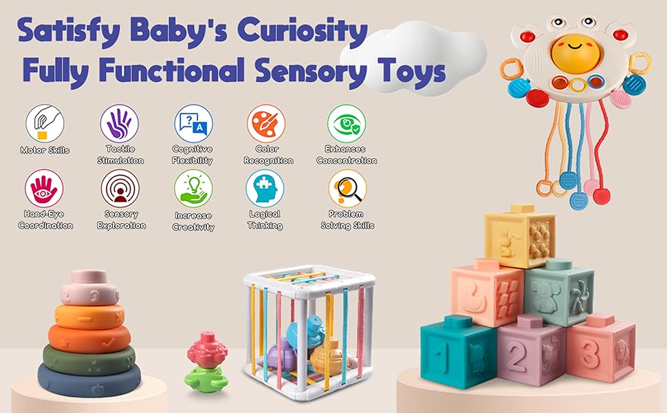Giocattoli Sensoriali Montessori per Neonati