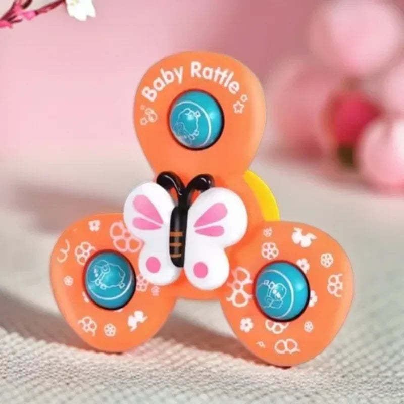 Giochi Spinner Sensoriali con Ventosa per Neonati (Set da 3 Pezzi)