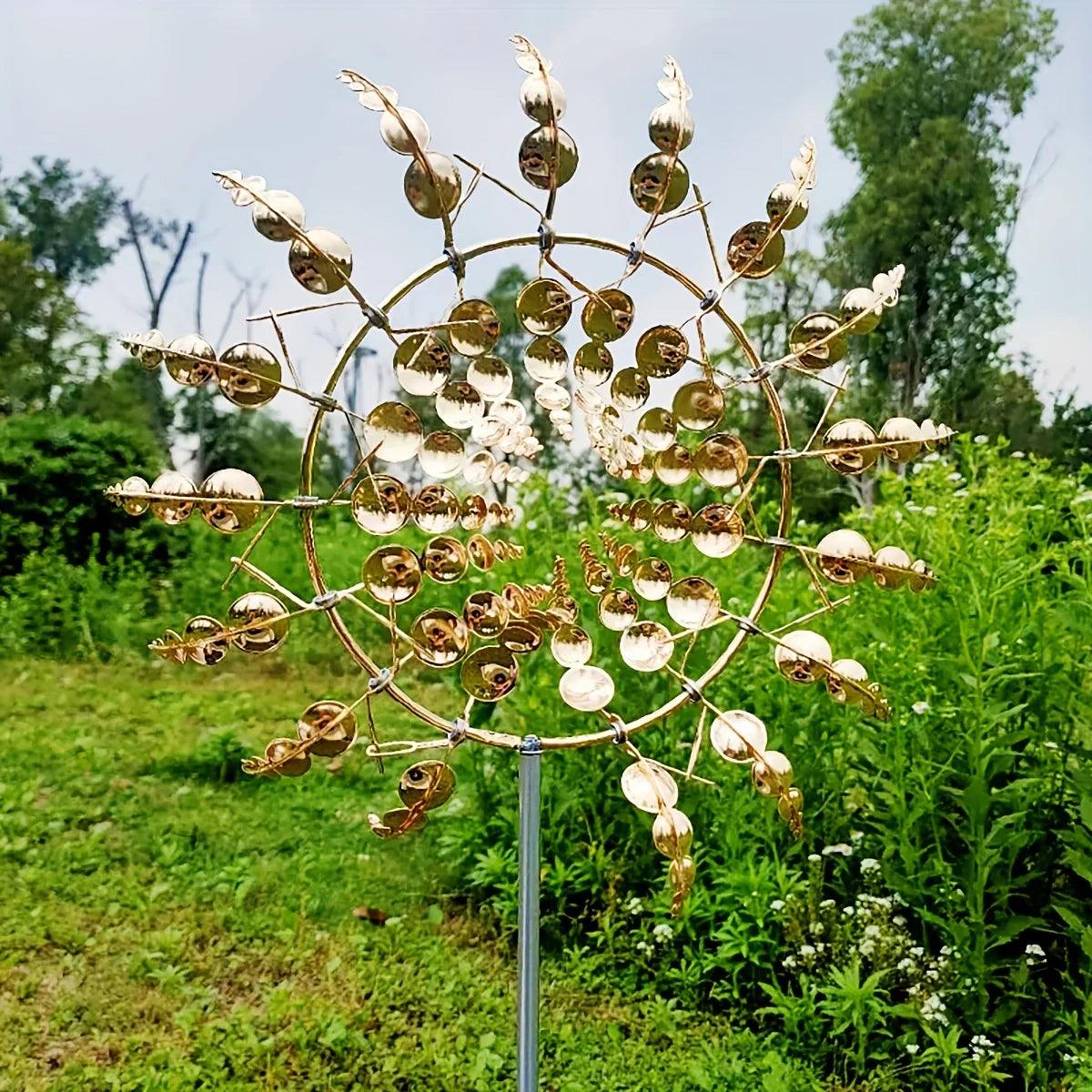 Girandola cinetica in metallo per decorazione da giardino – resistente ed ecologica