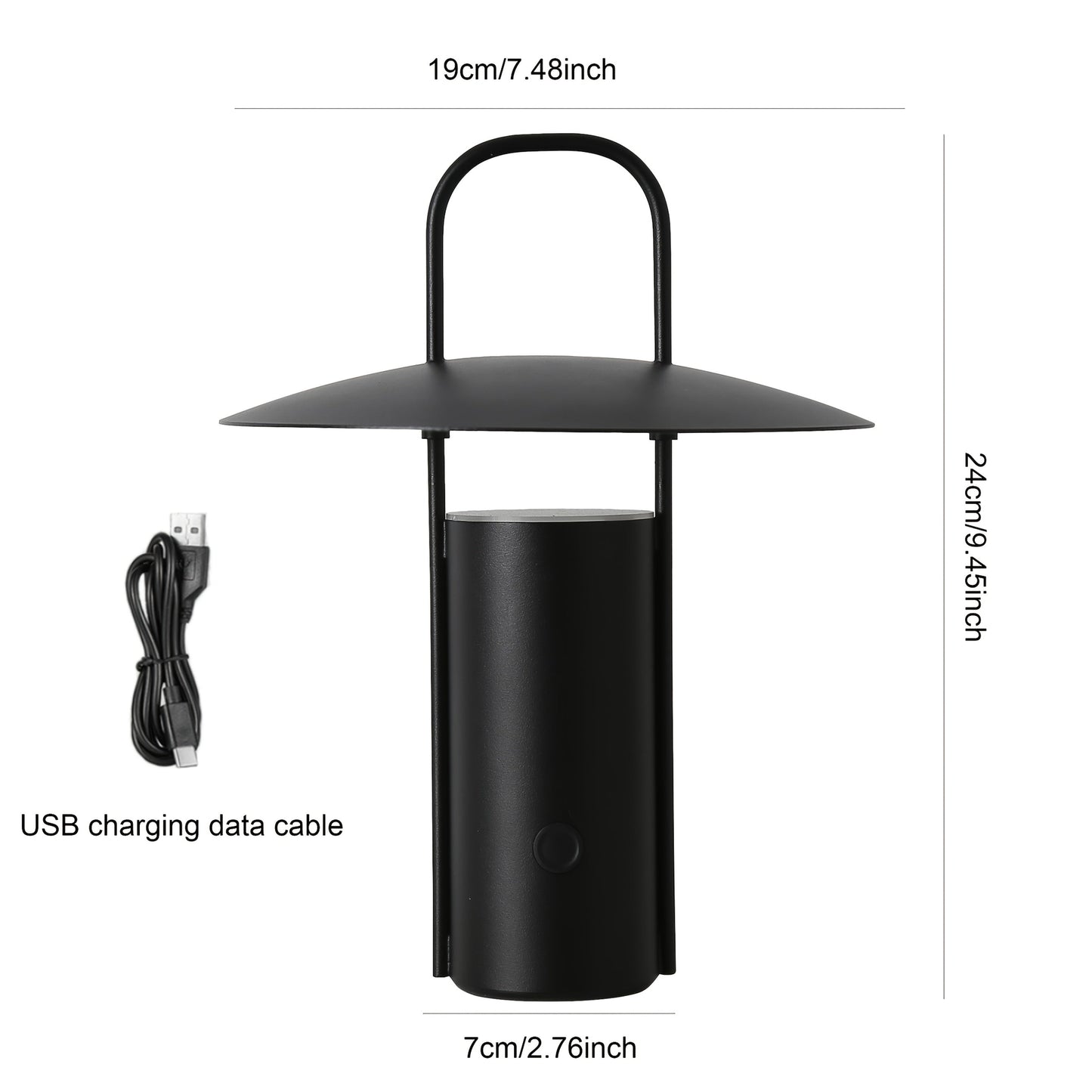 Lampada a LED touch senza fili | Lampada da tavolo in metallo ricaricabile tramite USB