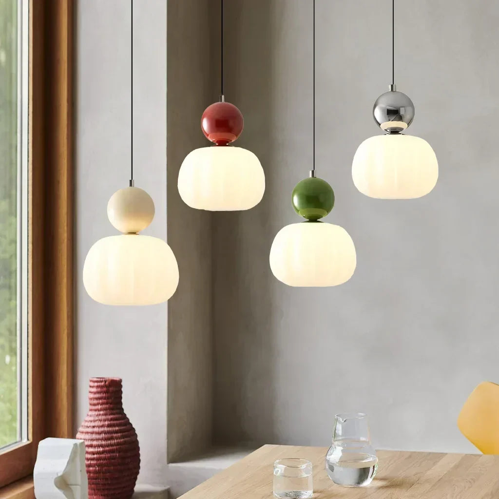 Lampada a Sospensione Art Déco in Stile Bauhaus - Crema