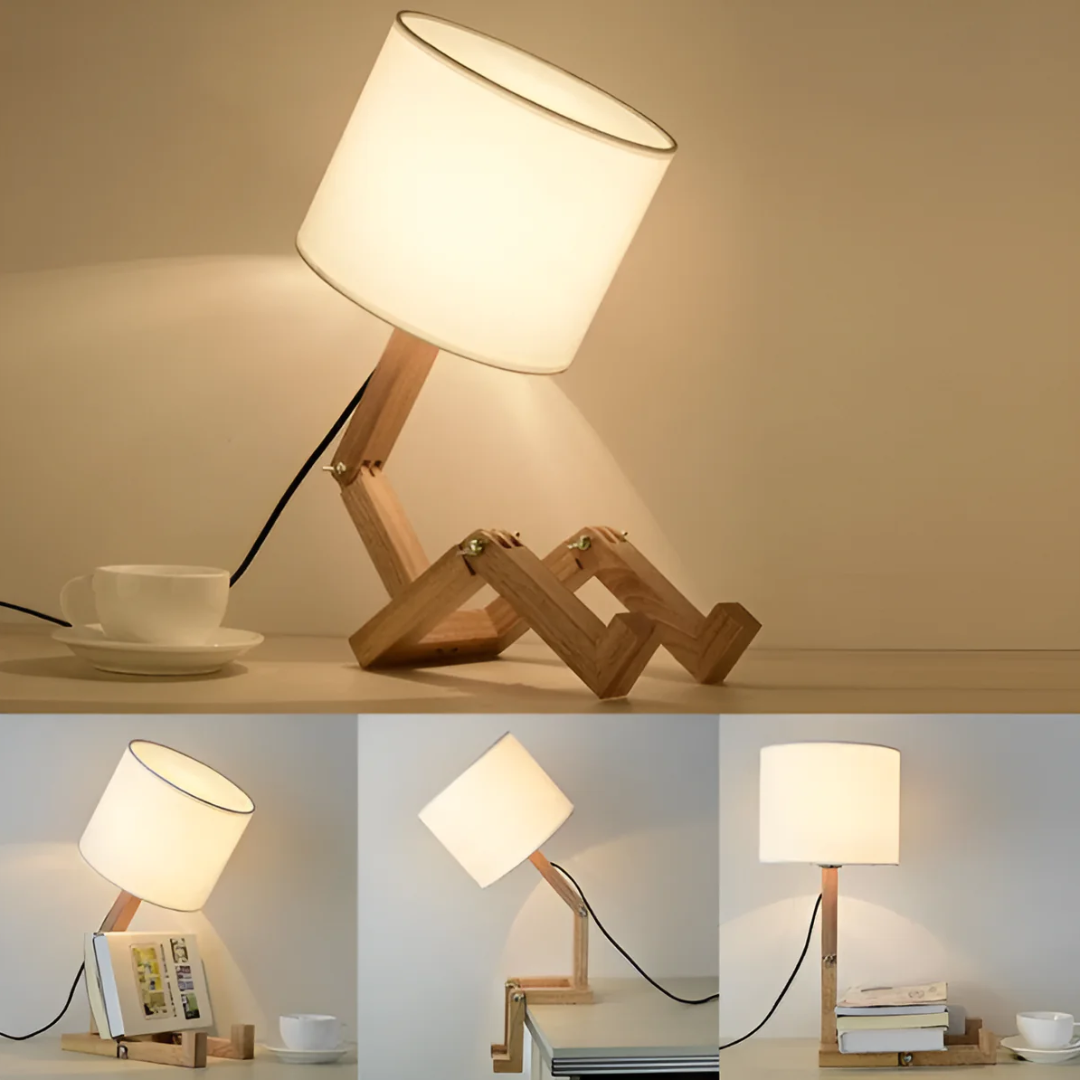 Lampada da Tavolo | Lampada Flessibile in Legno dal Design Moderno