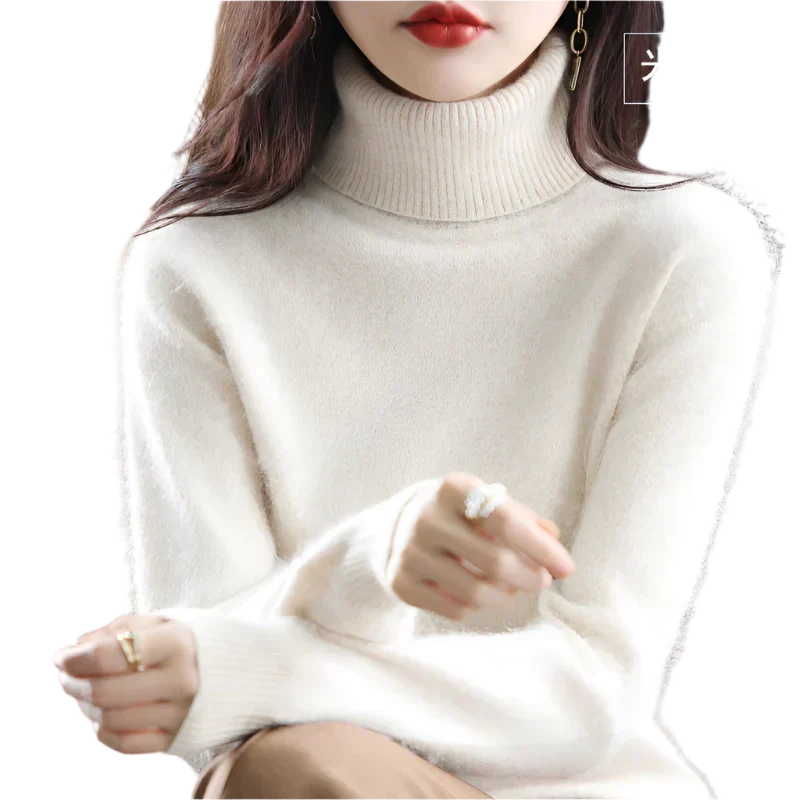 Lussuoso Maglione a Collo Alto da Donna | Elegante per Autunno e Inverno