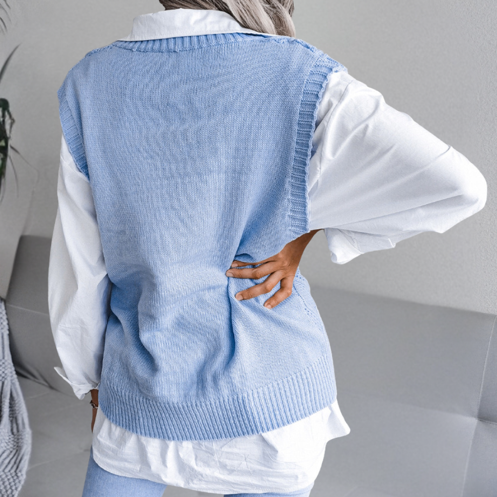 Lussuoso pullover da donna in maglia di lana con lavorazione moderna