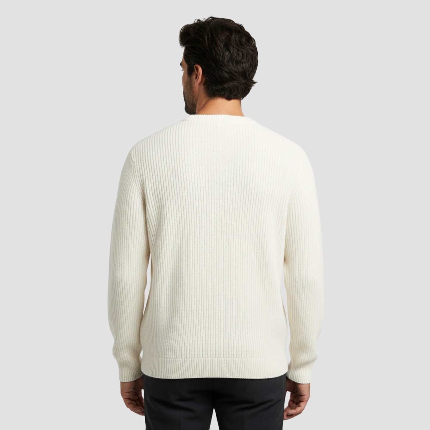 Maglione da uomo in maglia a coste