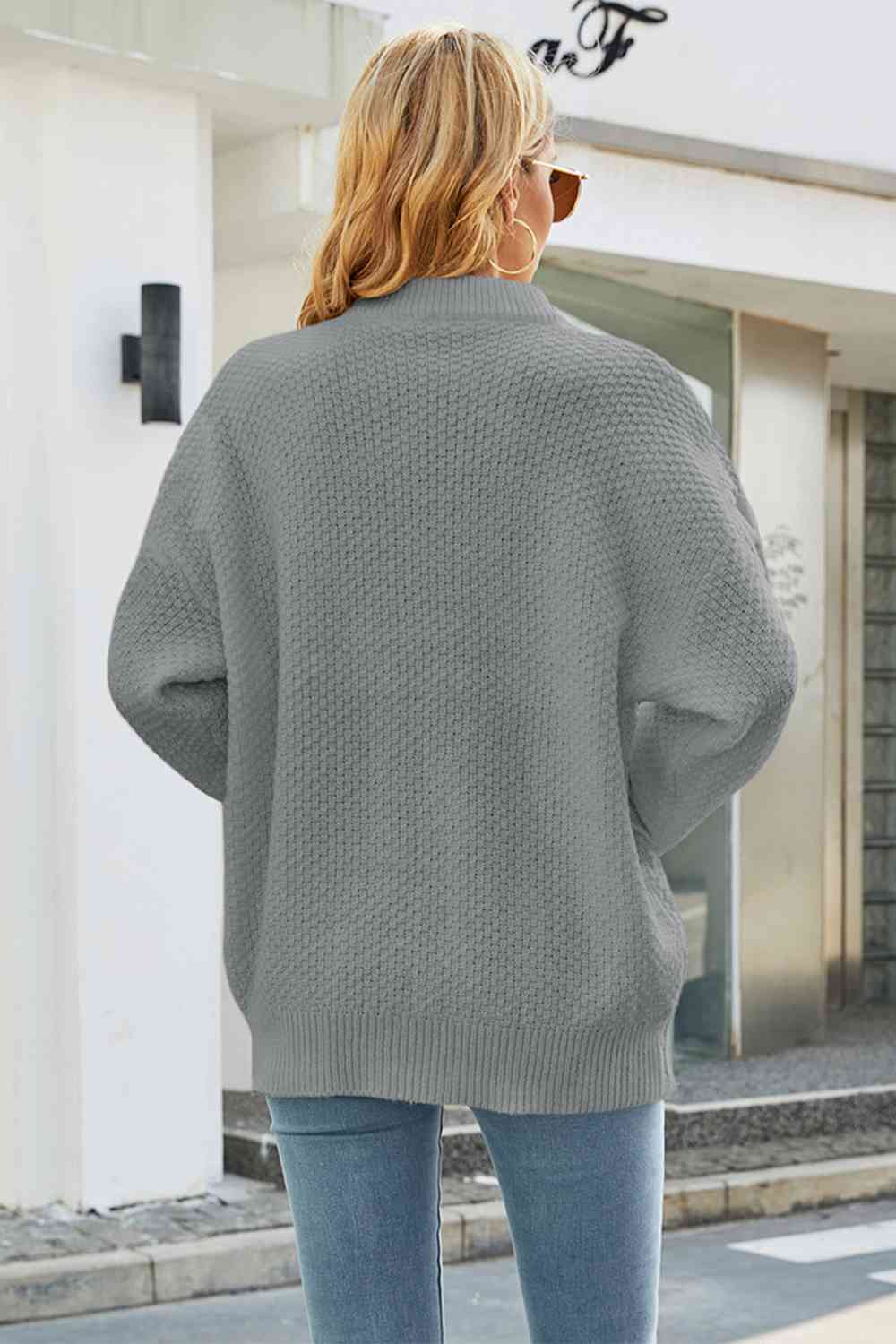 Maglione oversized da donna a trecce