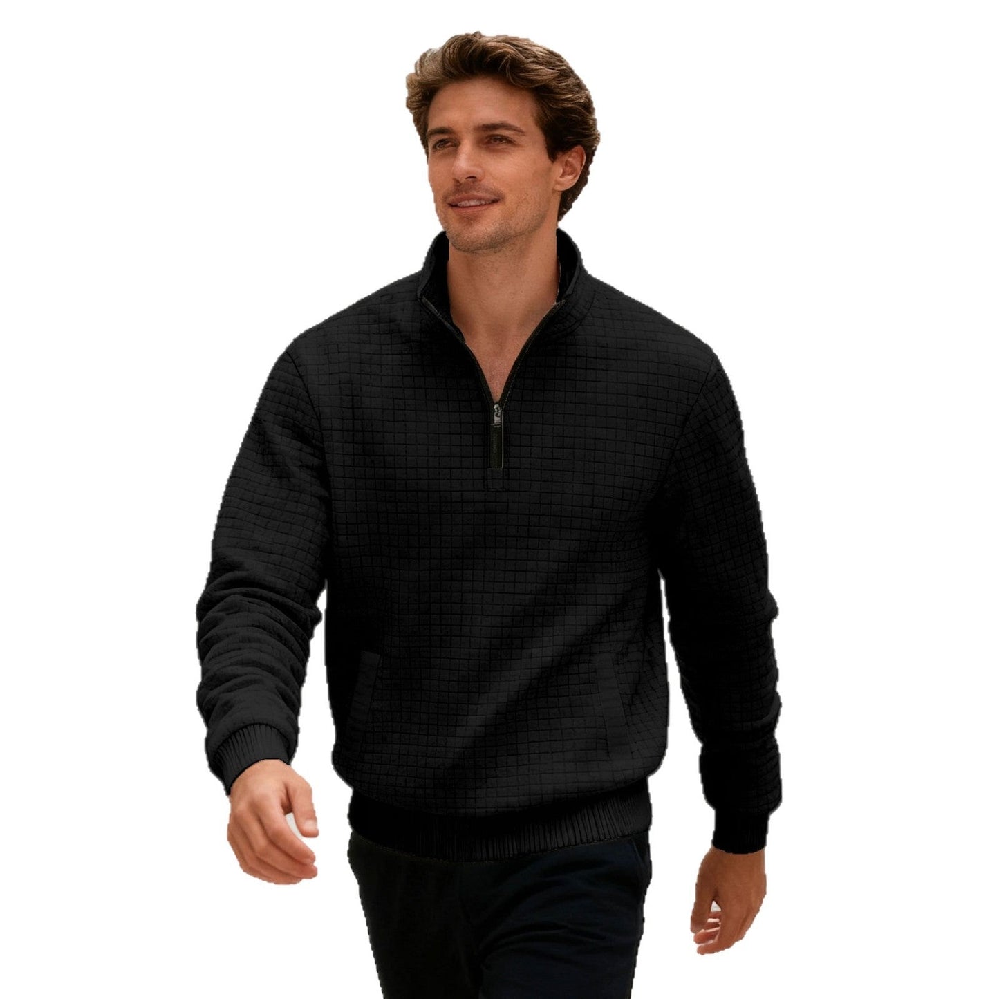 Maglione Sportivo con Colletto Mezzo Alto Chiuso