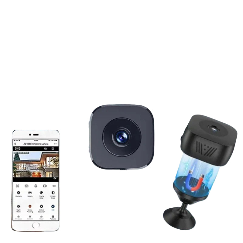 Mini Telecamera di Sicurezza 1080P con WiFi e Visione Notturna – Sorveglianza Senza Fili con Rilevamento di Movimento