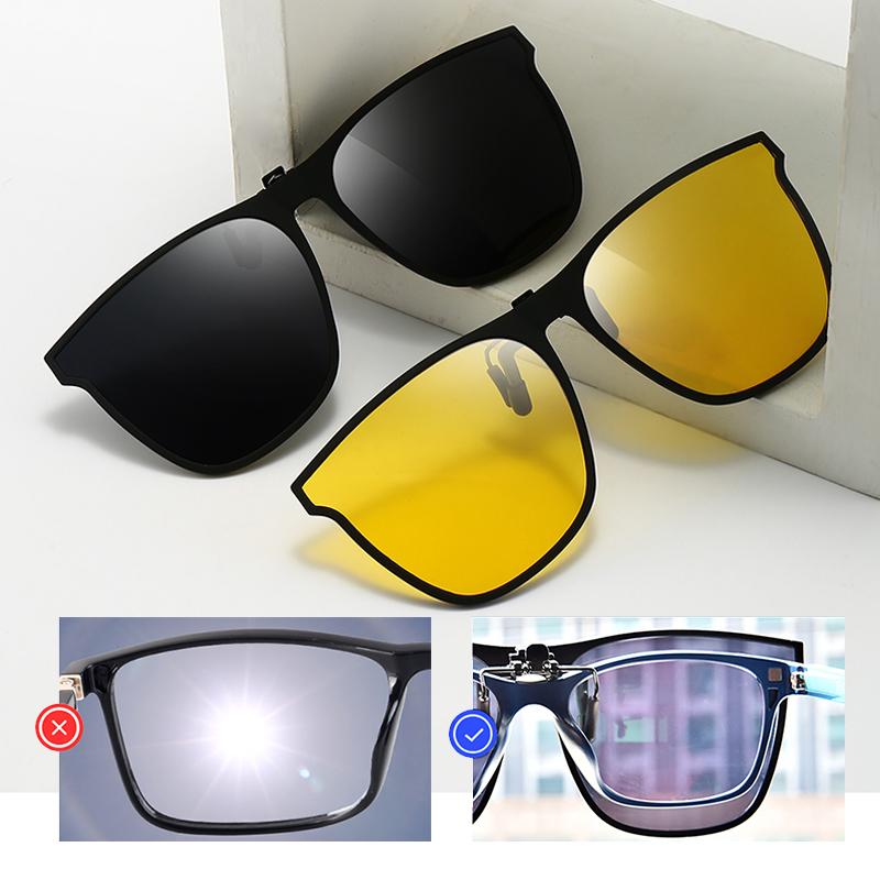 Nuovi occhiali da sole polarizzati clip-on ribaltabili