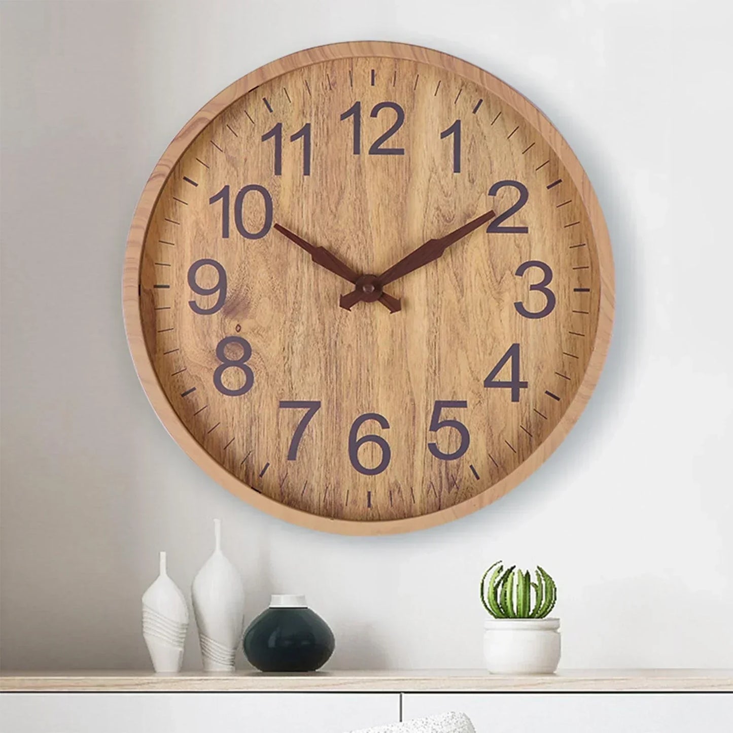 Orologio in legno – Fascino naturale per la casa - 30 cm, Elegante