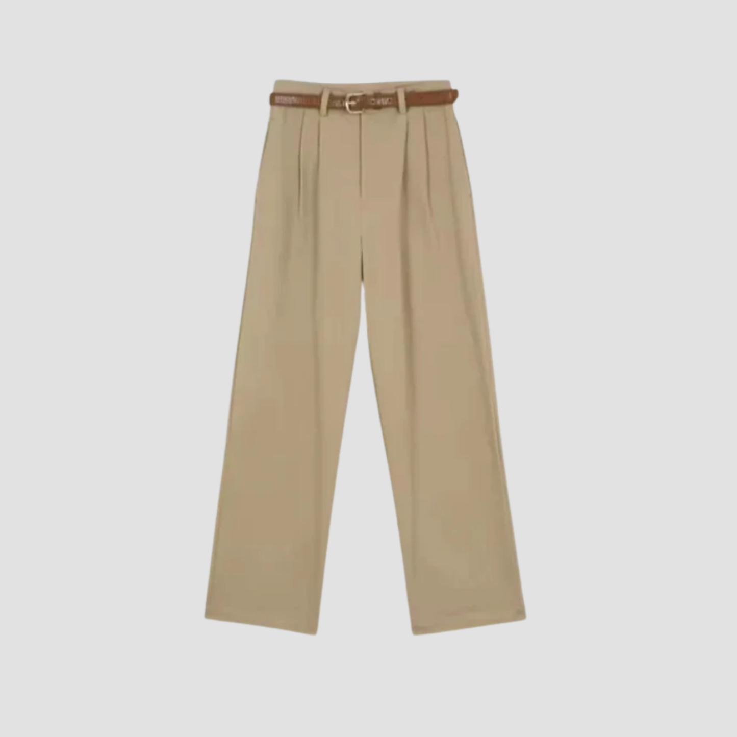 Pantaloni a gamba larga a vita alta