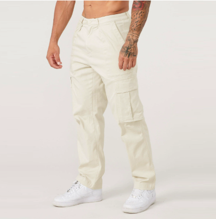 Pantaloni cargo da uomo casual a gamba dritta
