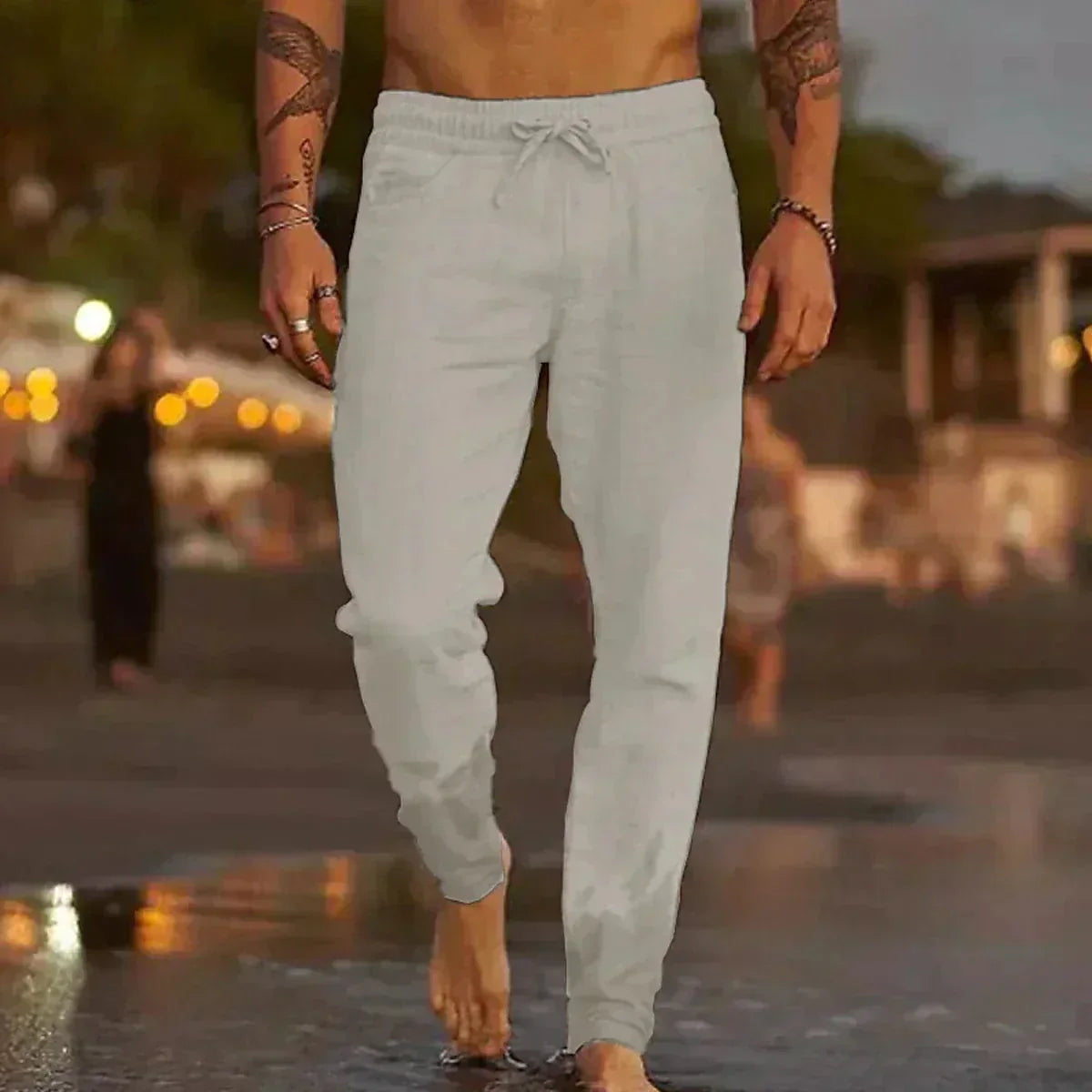 Pantaloni casual in lino
