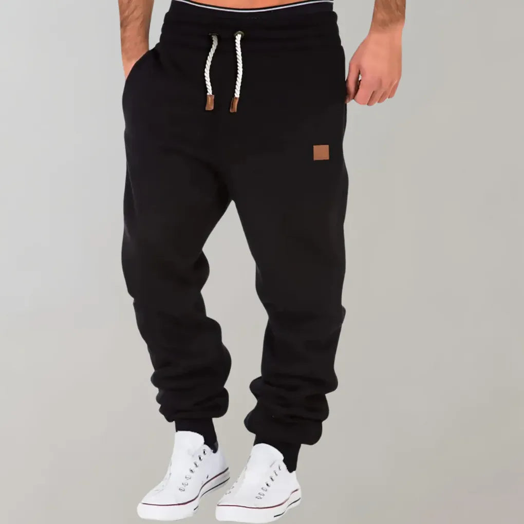 Pantaloni da tuta da uomo in misto cotone – vestibilità casual quotidiana