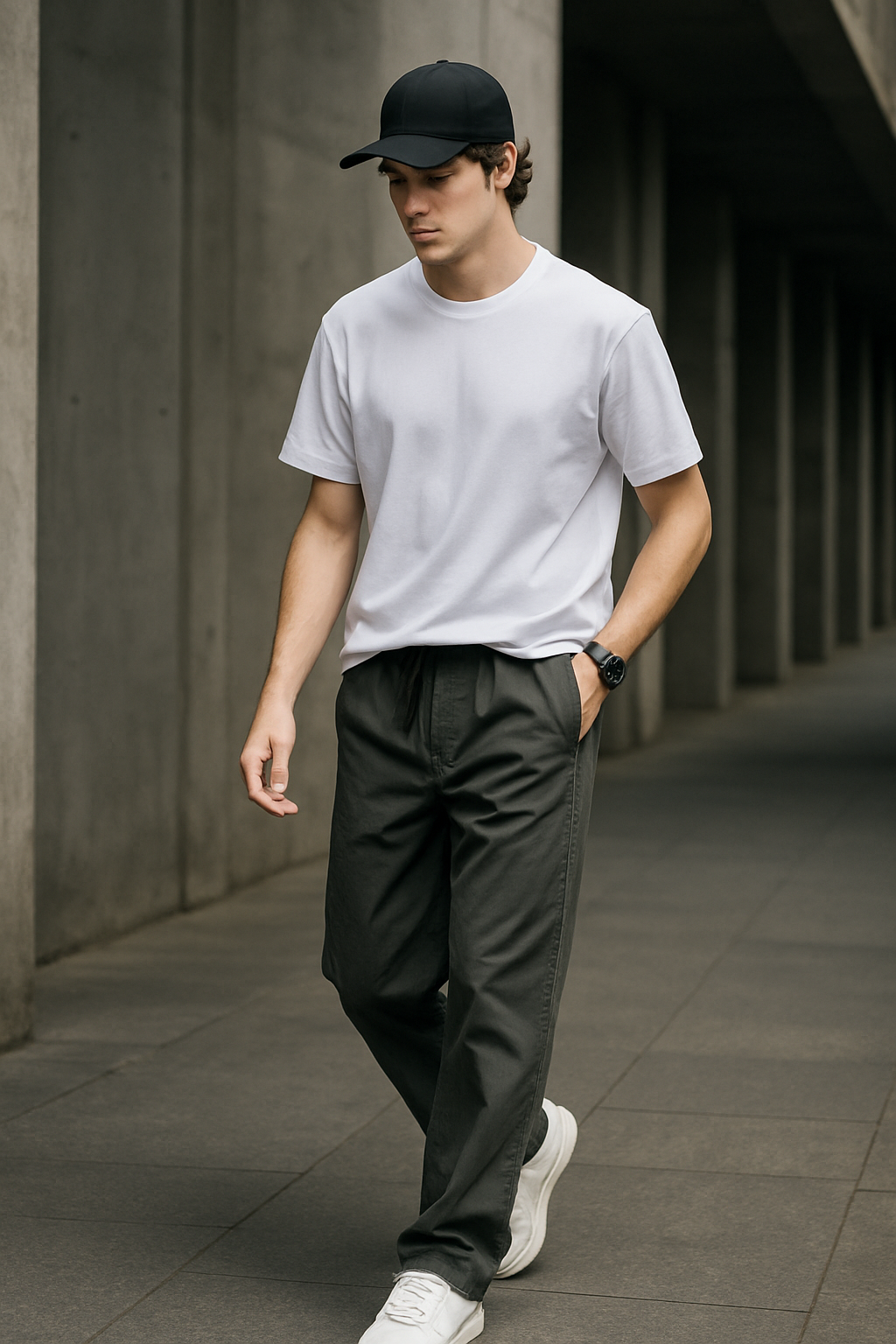 Pantaloni da uomo con vestibilità comoda e trama morbida