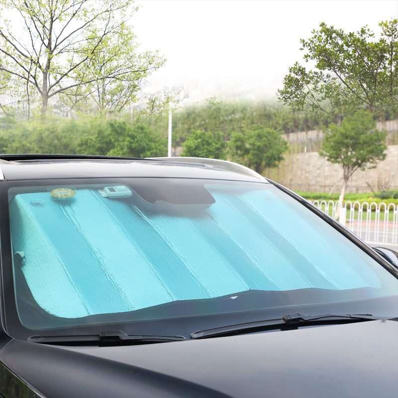 Parasole pieghevole per auto con isolamento termico riflettente