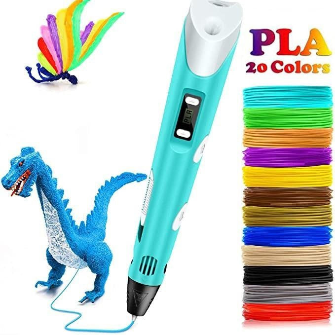 Penna per Stampa 3D per Bambini con Filamenti in 20 Colori e Configurazione Facile