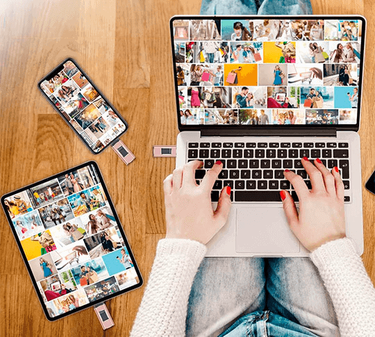 Pennetta USB per Backup Immediato di Foto e Video per Tablet e PC